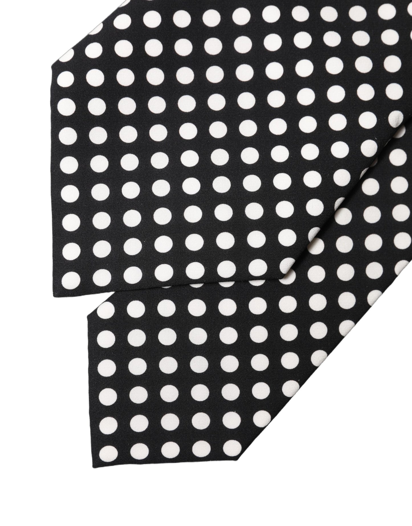 Cravate réglable en soie à pois noirs et blancs Dolce & Gabbana pour femme