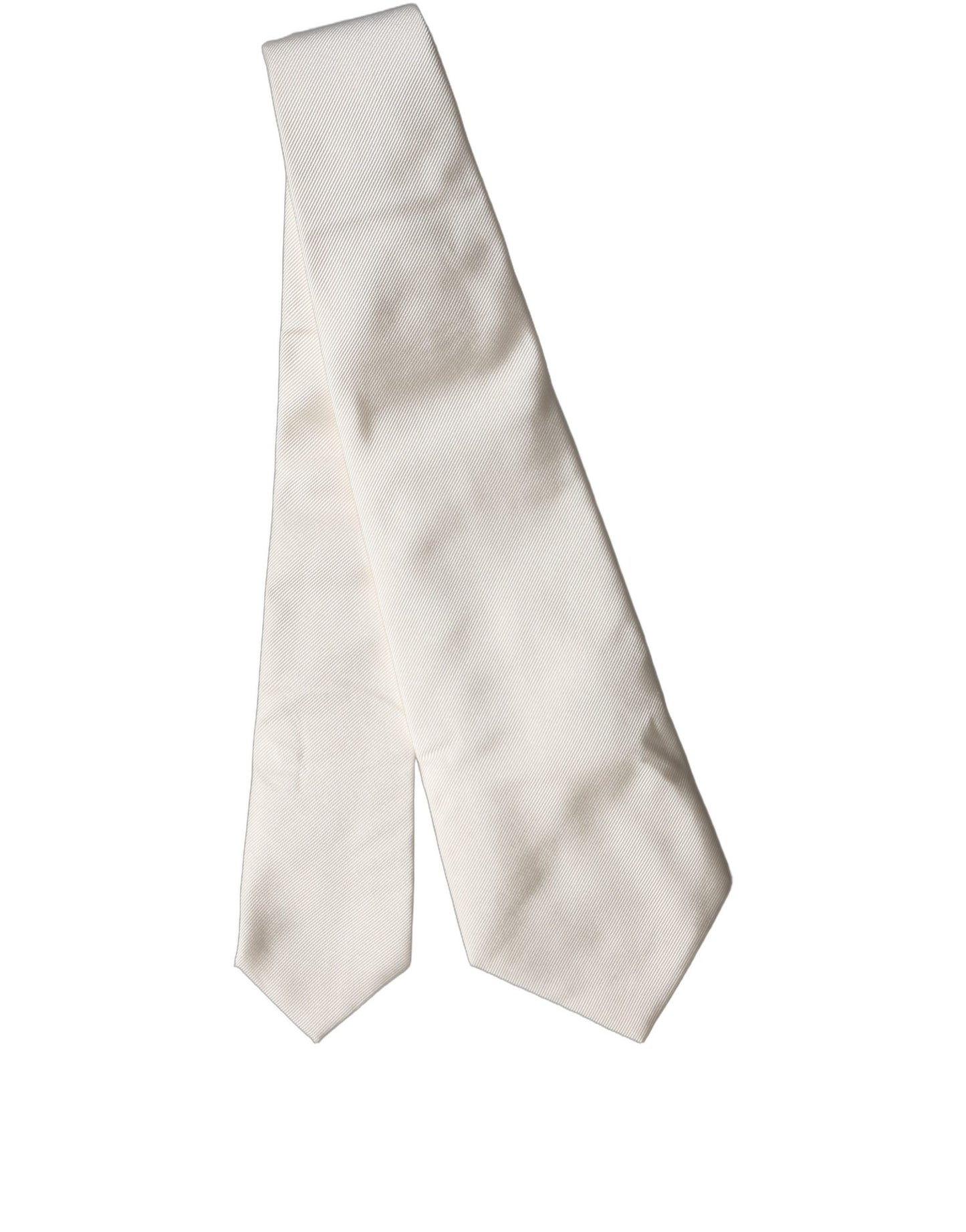 Dolce & Gabbana Corbata de cuello ajustable de seda lisa blanquecina para mujer