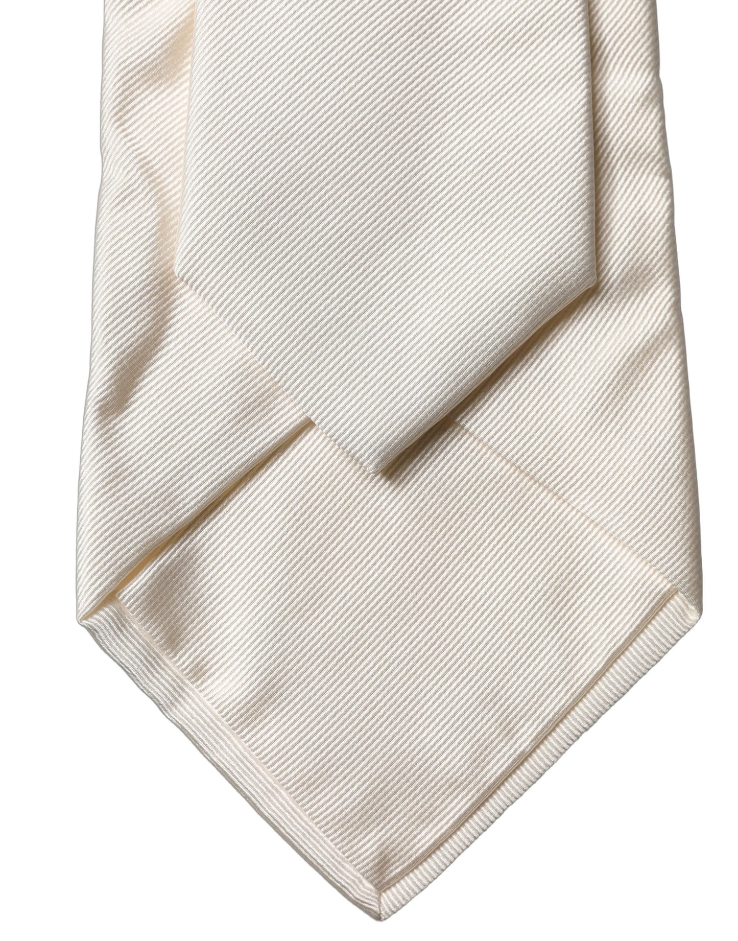 Dolce & Gabbana Corbata de cuello ajustable de seda lisa blanquecina para mujer