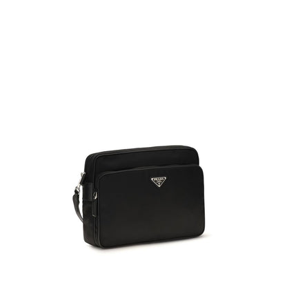 Bolso de hombro Prada de poliamida reciclada negra