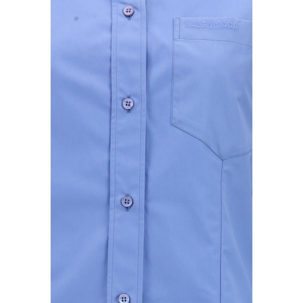 Chemise Balenciaga en coton bleu