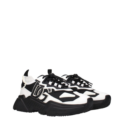 Zapatillas deportivas gruesas Dolce & Gabbana de cuero blanco