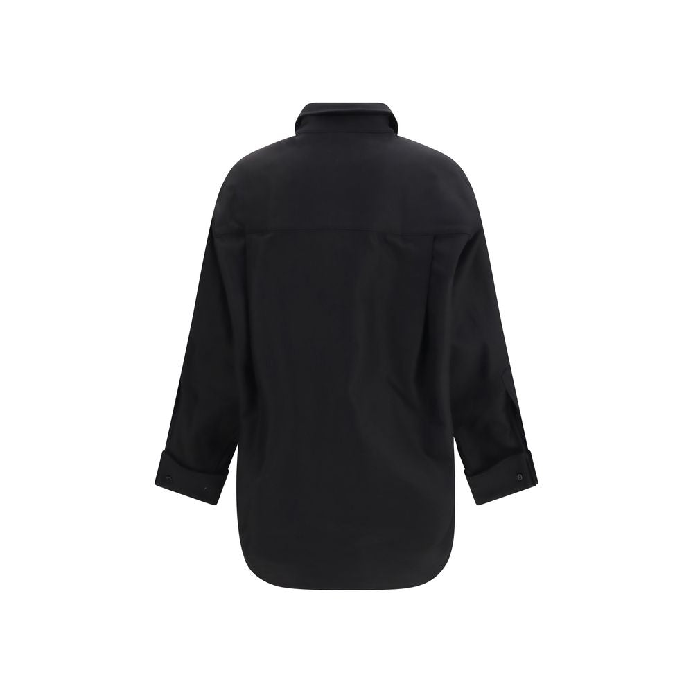 Camisa de algodón negra Balenciaga