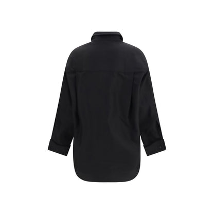 Camisa de algodón negra Balenciaga