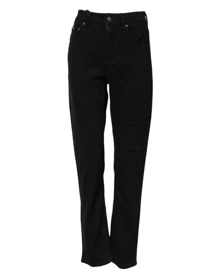 Vaqueros Dolce & Gabbana Boyfriend negros de algodón elástico