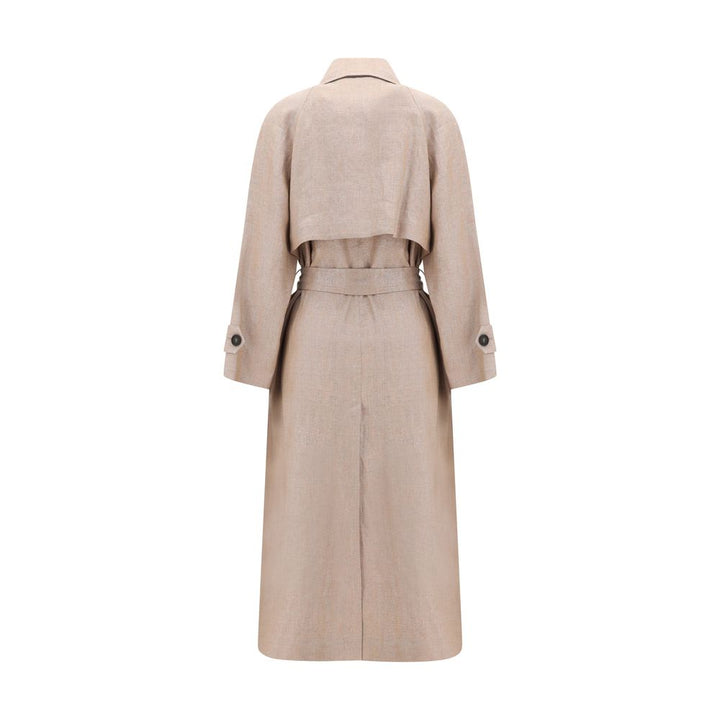 Brunello Cucinelli Multicolor Linen Trench Coat