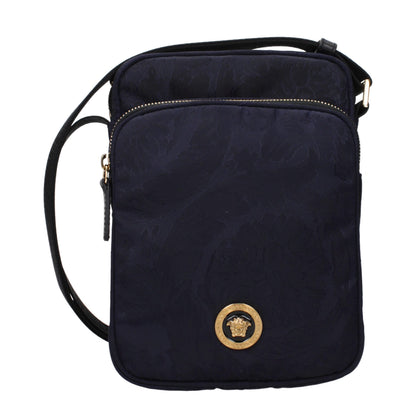 Bolso bandolera de tela azul de Versace