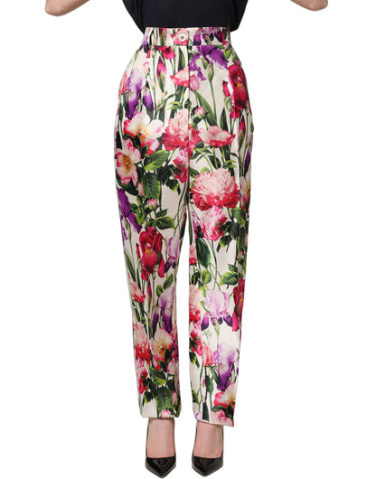 Pantalones pitillo con estampado floral multicolor de Dolce & Gabbana