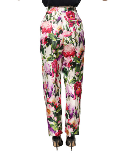 Pantalones pitillo con estampado floral multicolor de Dolce & Gabbana