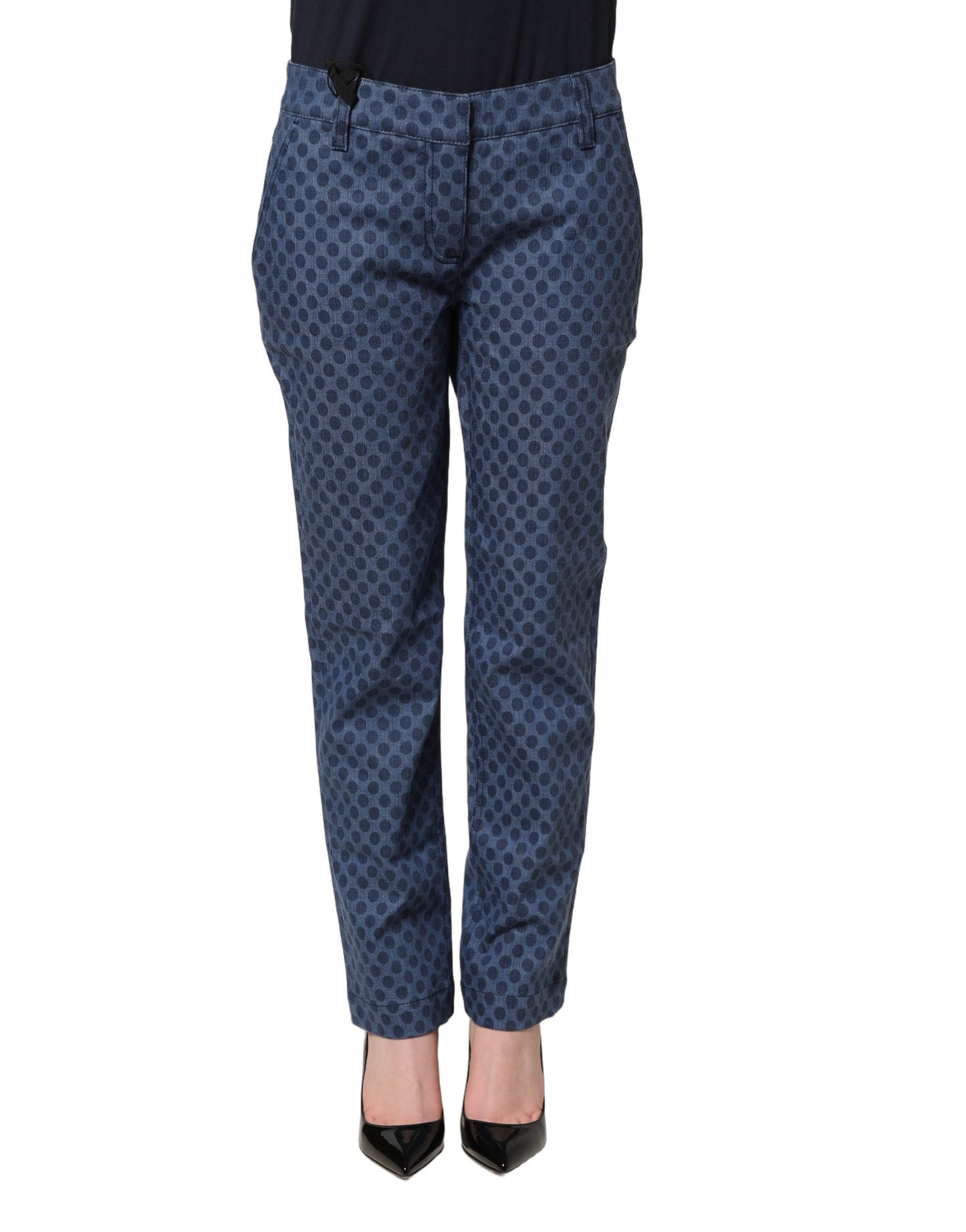 Jean Capri en jean slim Dolce & Gabbana bleu à pois