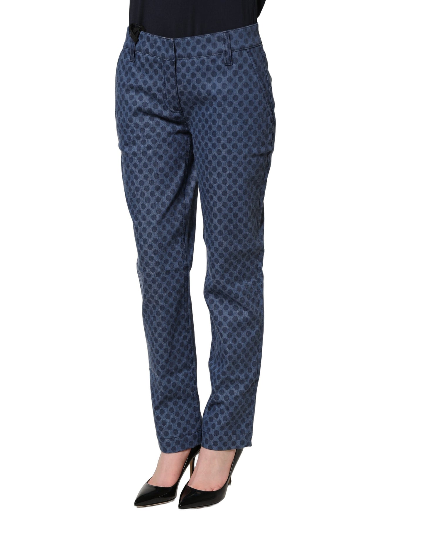 Jean Capri en jean slim Dolce & Gabbana bleu à pois
