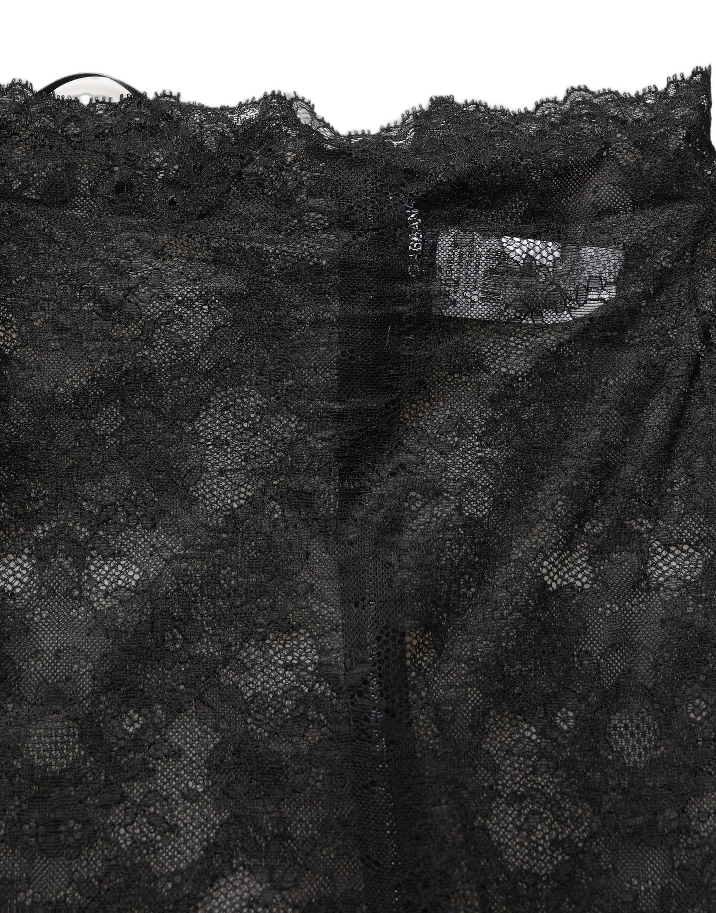 Falda de encaje floral negra de Dolce & Gabbana de talle alto hasta la rodilla