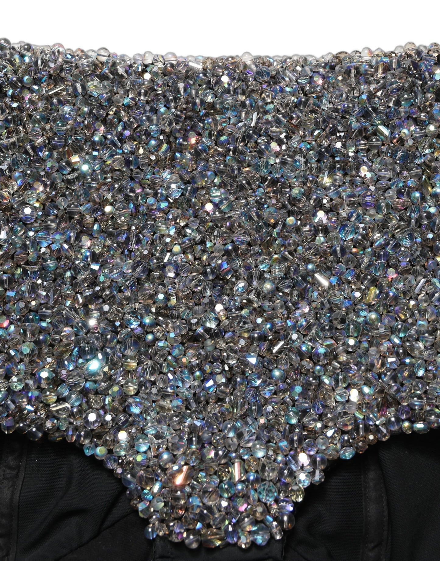Dolce & Gabbana Shorts Hotpants de tiro alto negros con diamantes de imitación