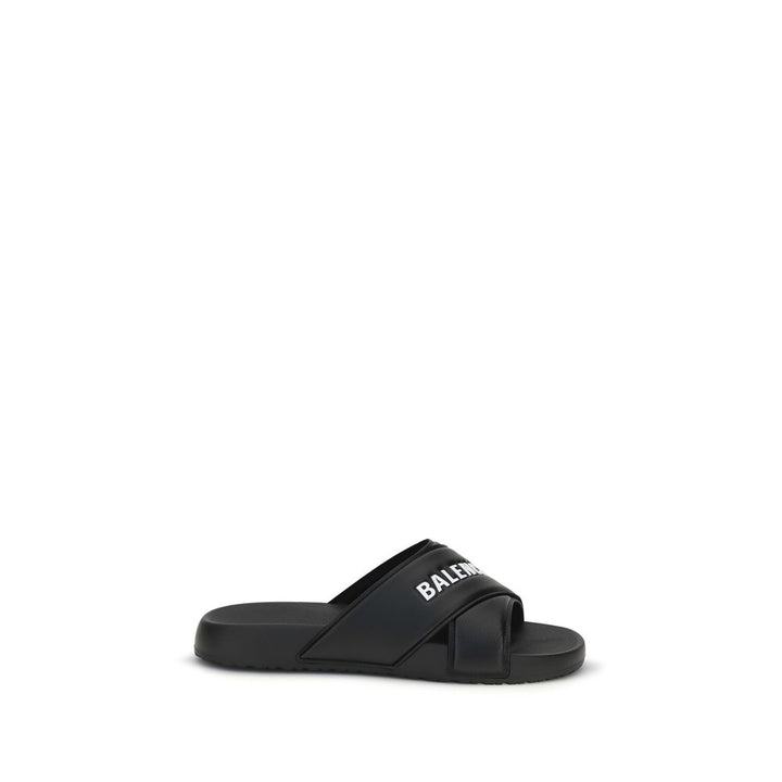 Sandales en caoutchouc noires Balenciaga