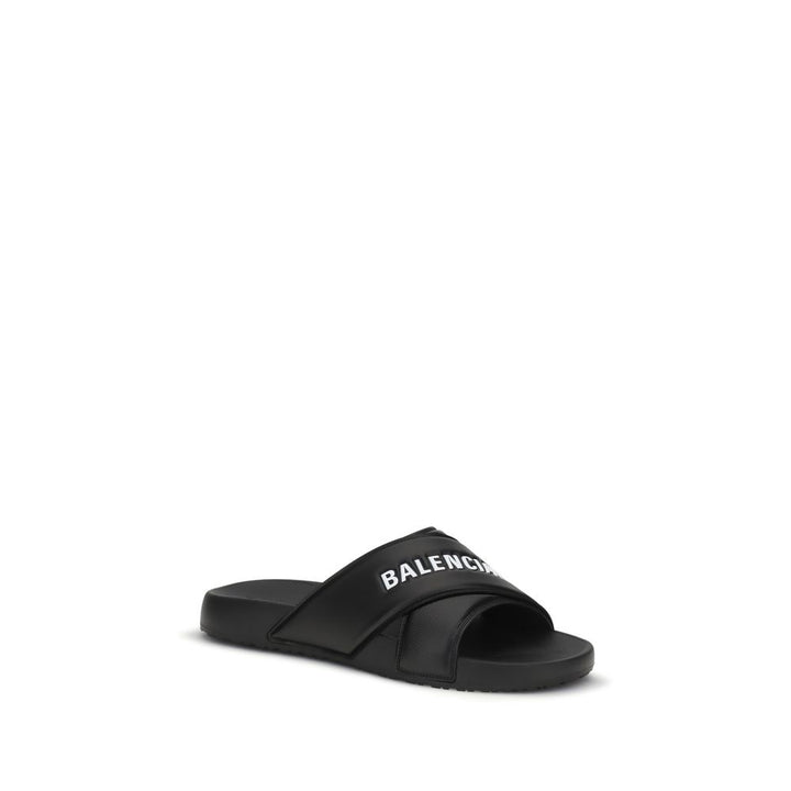 Sandales en caoutchouc noires Balenciaga