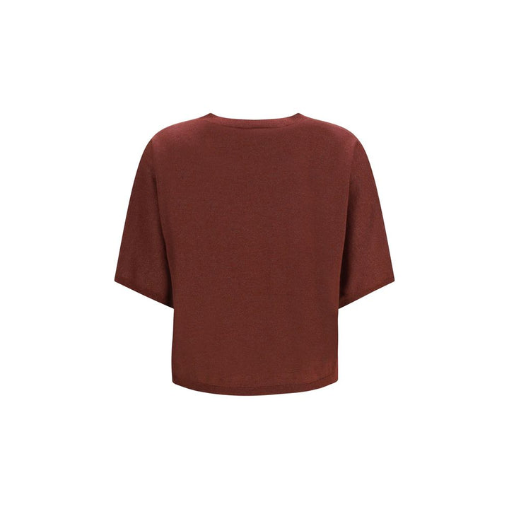 Sweat-shirt en cachemire bordeaux Brunello Cucinelli