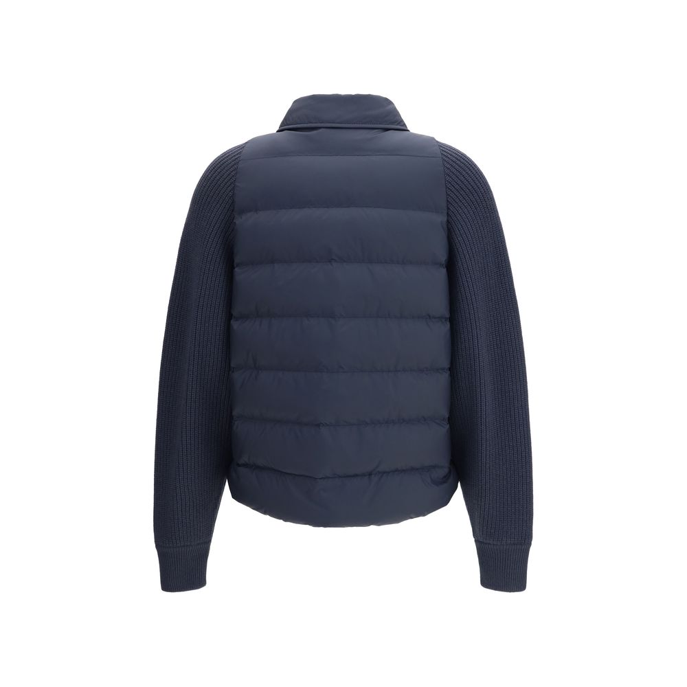 Brunello Cucinelli Blouson en polyester bleu