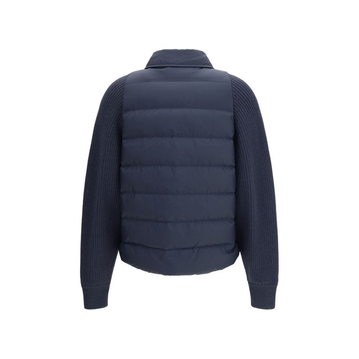 Brunello Cucinelli Blouson en polyester bleu