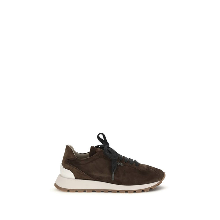 Zapatillas deportivas Brunello Cucinelli de piel de becerro marrón Bos Taurus