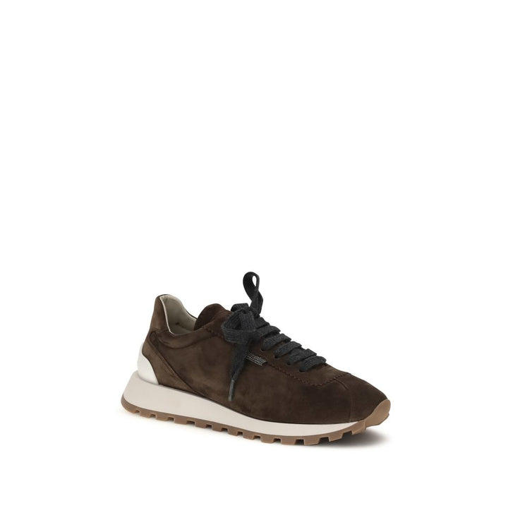 Zapatillas deportivas Brunello Cucinelli de piel de becerro marrón Bos Taurus
