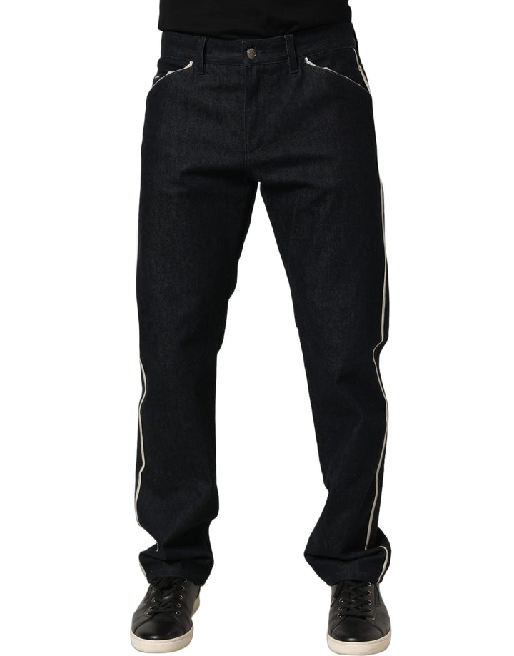 Jeans vaqueros clásicos de algodón negro de tiro medio para hombre de Dolce & Gabbana