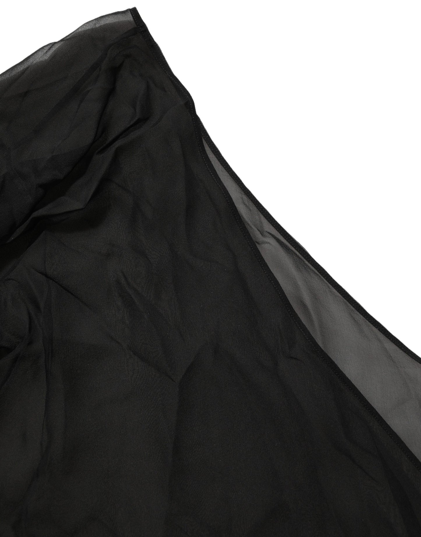 Haut asymétrique noir Dolce & Gabbana en mousseline transparente à enrouler