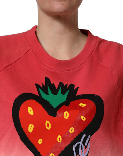 Sudadera con estampado de fresas multicolor Dolce & Gabbana