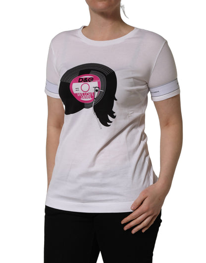 Camiseta de algodón blanca con estampado "D&G WE LOVE JAPAN" de Dolce & Gabbana