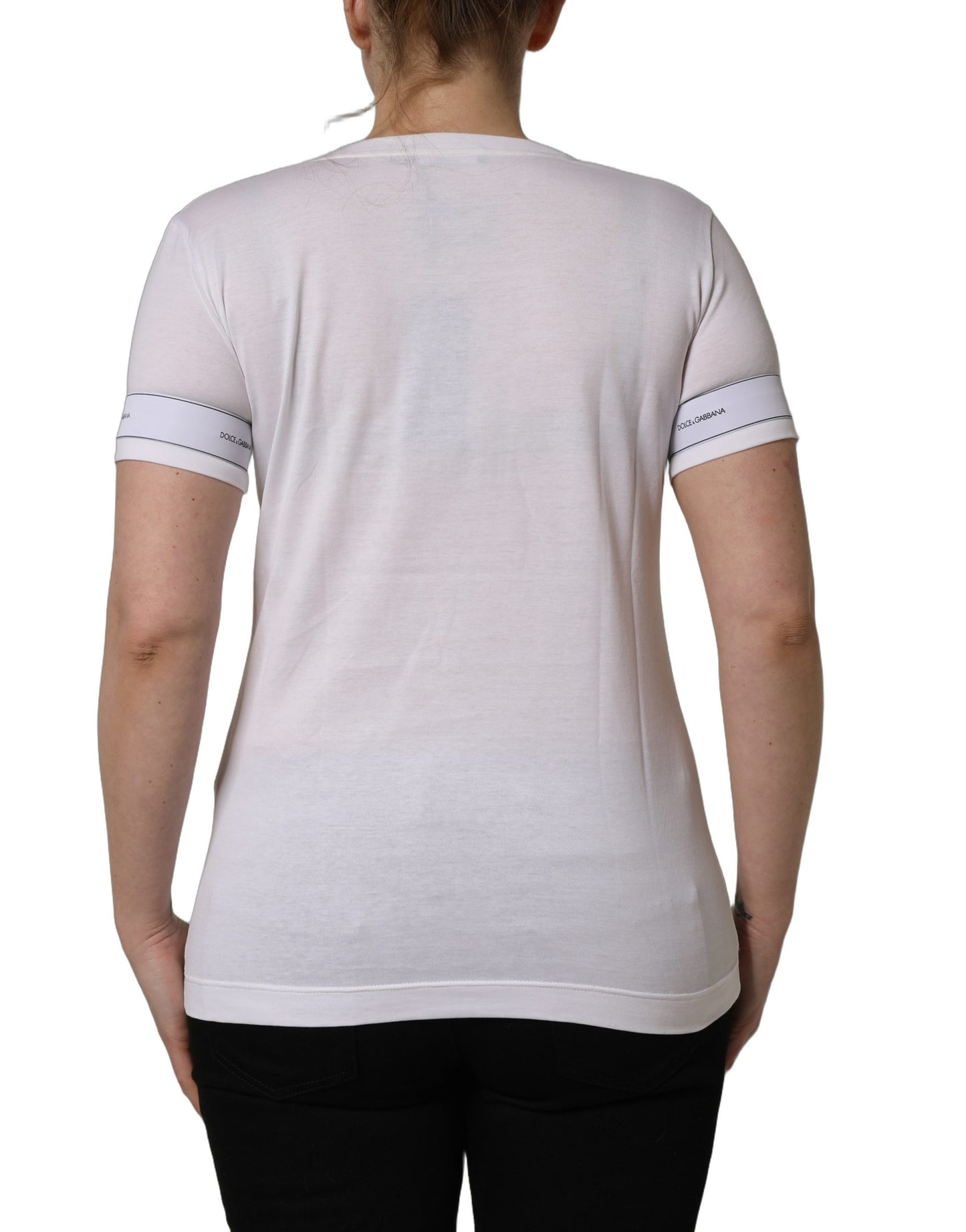 Camiseta de algodón blanca con estampado "D&G WE LOVE JAPAN" de Dolce & Gabbana