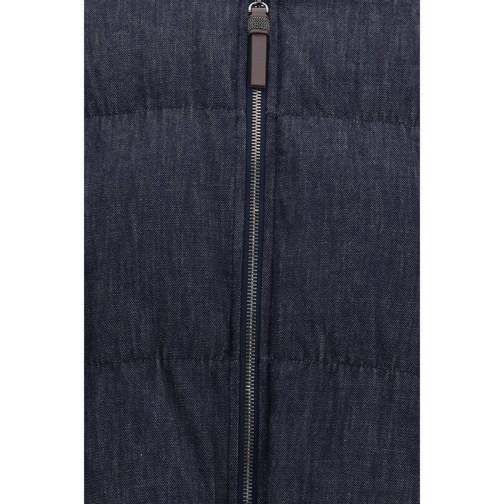 Chaqueta Brunello Cucinelli de algodón azul