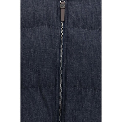 Chaqueta Brunello Cucinelli de algodón azul