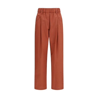 Pantalon décontracté Brunello Cucinelli en coton orange