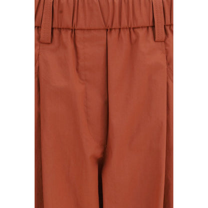Pantalon décontracté Brunello Cucinelli en coton orange