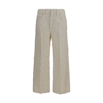 Pantalon coupe courte en coton beige Brunello Cucinelli