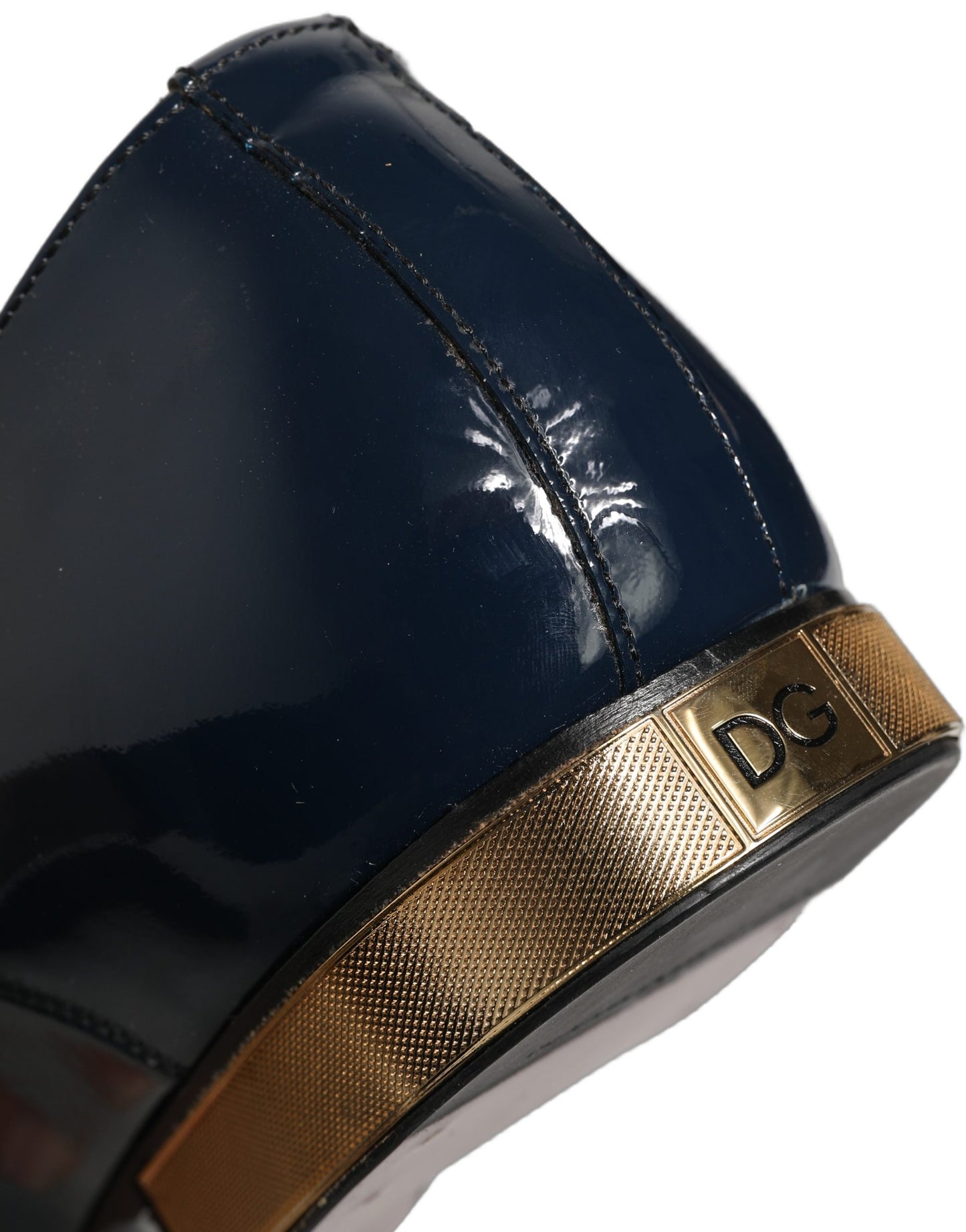 Chaussures de ville Richelieu formelles Dolce & Gabbana bleues ornées pour hommes