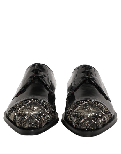 Chaussures Richelieu de cérémonie pour homme Dolce & Gabbana noires ornées