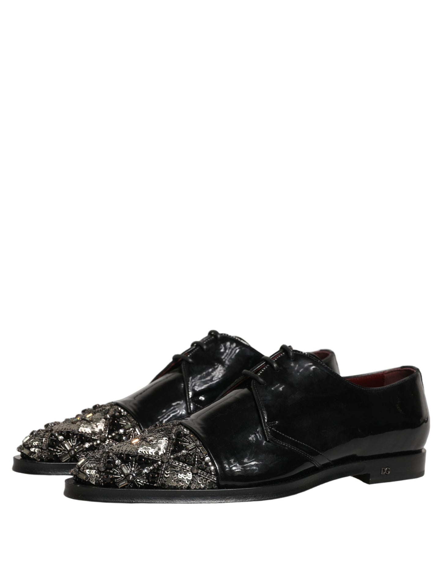 Chaussures Richelieu de cérémonie pour homme Dolce & Gabbana noires ornées