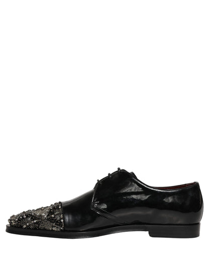 Chaussures Richelieu de cérémonie pour homme Dolce & Gabbana noires ornées
