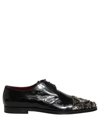 Chaussures Richelieu de cérémonie pour homme Dolce & Gabbana noires ornées