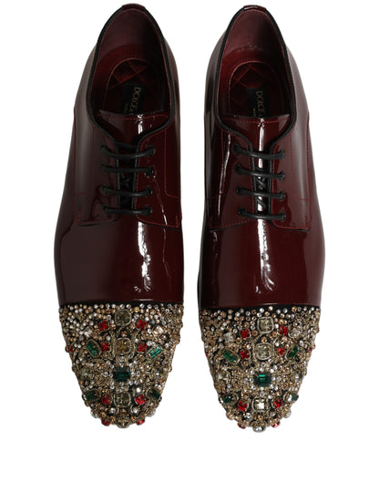 Chaussures habillées de ville Dolce & Gabbana marron ornées