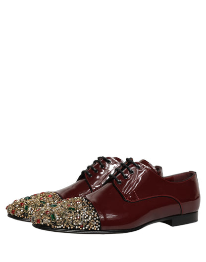 Chaussures habillées de ville Dolce & Gabbana marron ornées