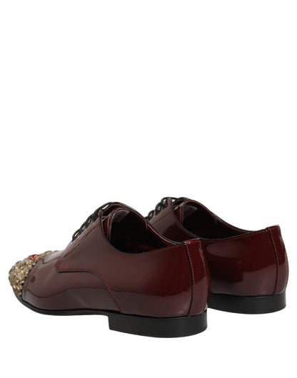 Chaussures habillées de ville Dolce & Gabbana marron ornées