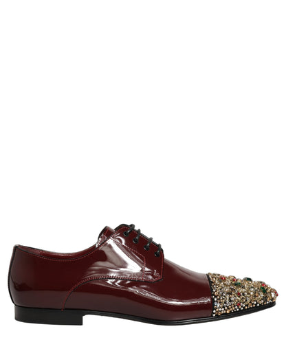 Chaussures habillées de ville Dolce & Gabbana marron ornées