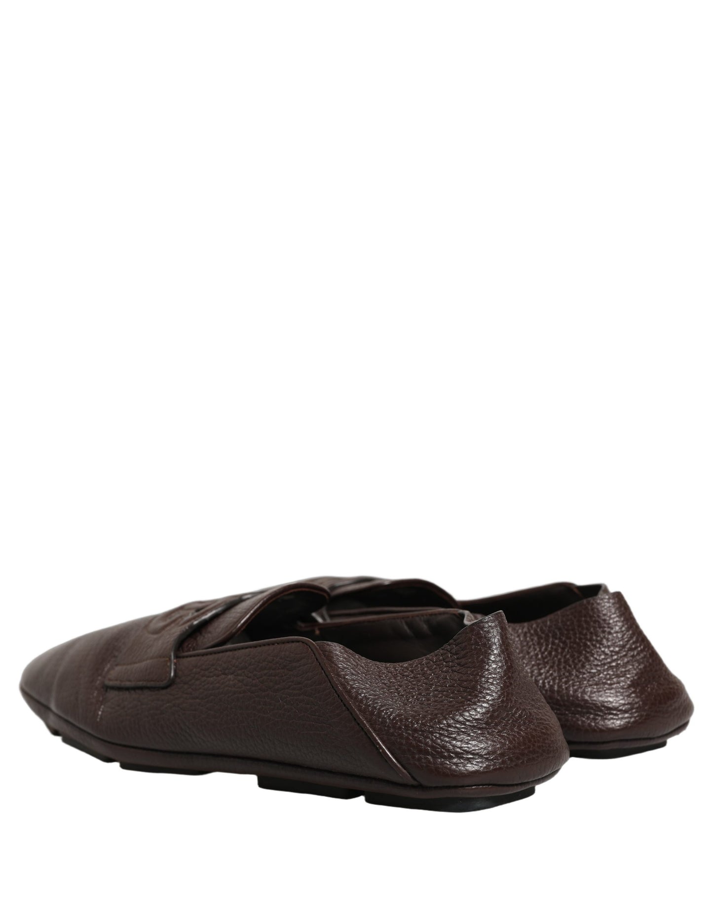 Zapatos mocasines de cuero de ciervo marrón Dolce & Gabbana
