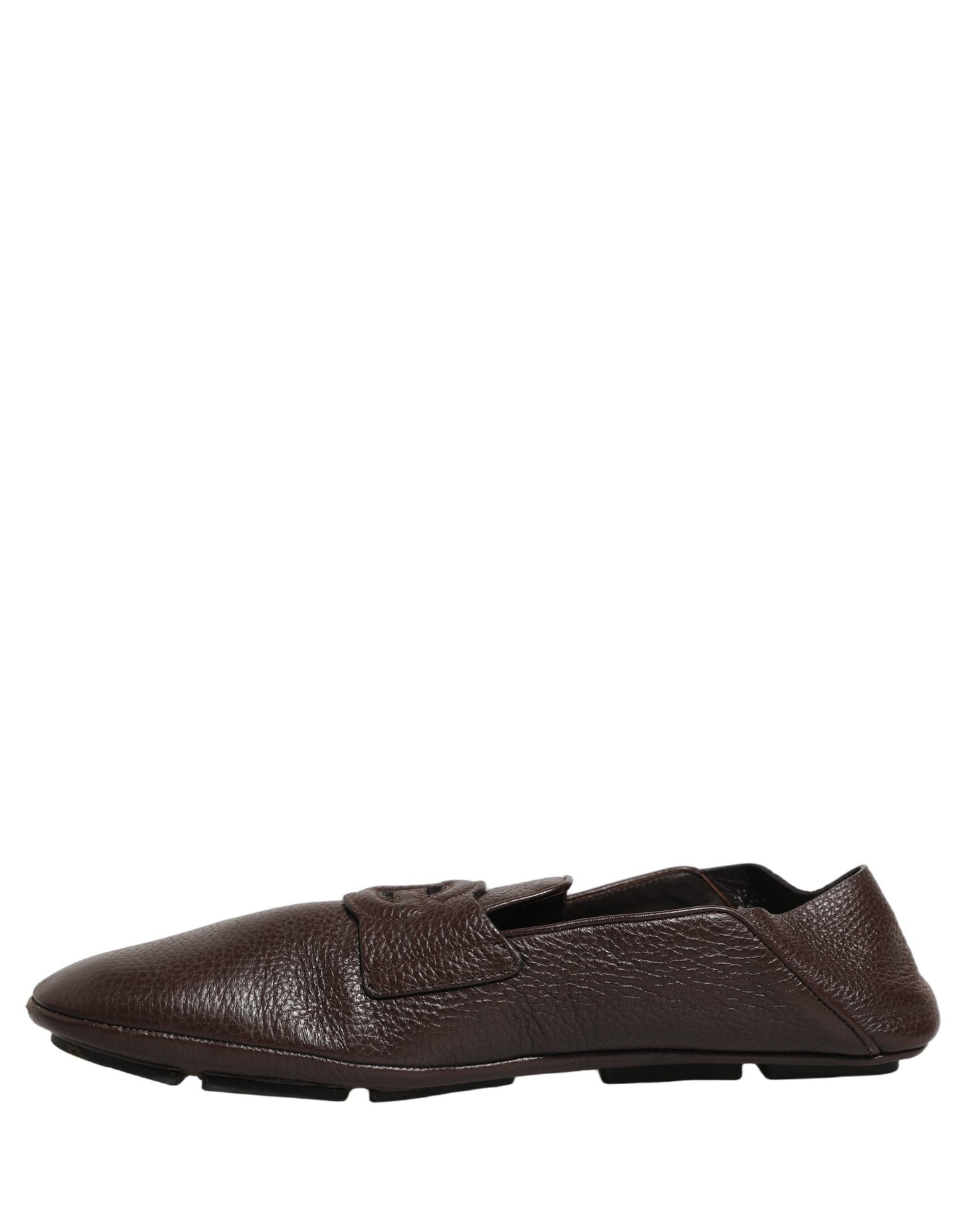 Zapatos mocasines de cuero de ciervo marrón Dolce & Gabbana