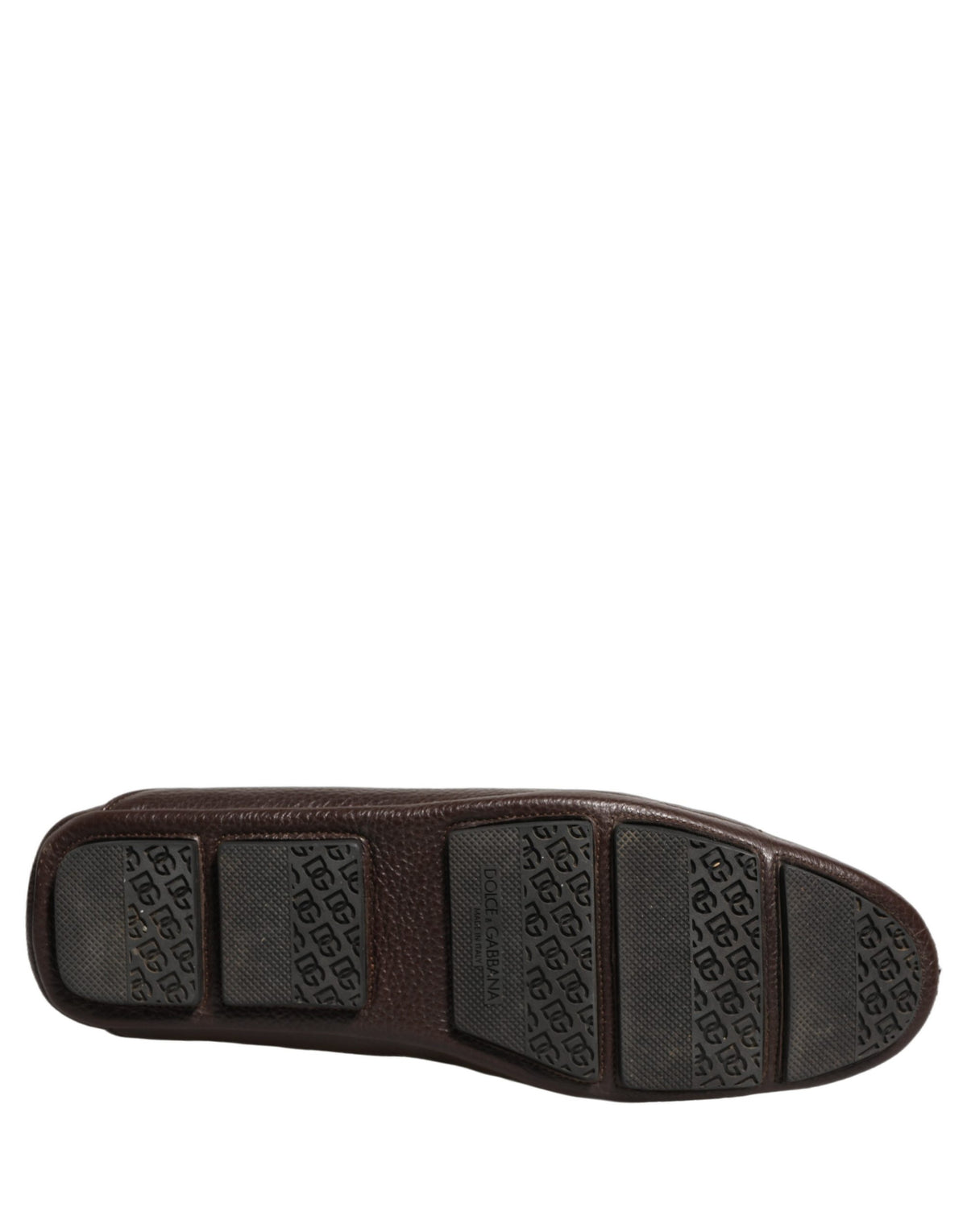 Zapatos mocasines de cuero de ciervo marrón Dolce & Gabbana