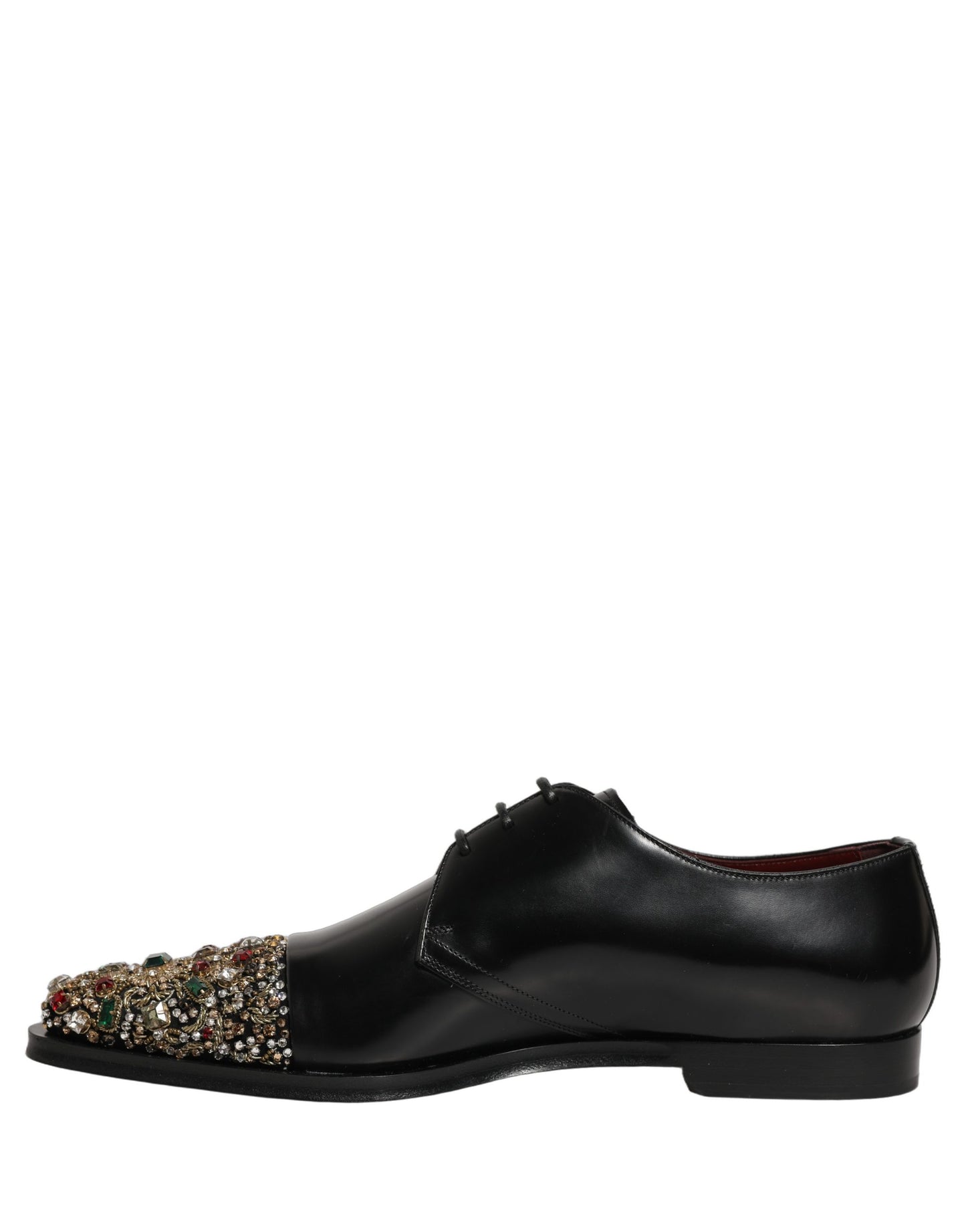 Zapatos de vestir tipo derby negros adornados Dolce & Gabbana