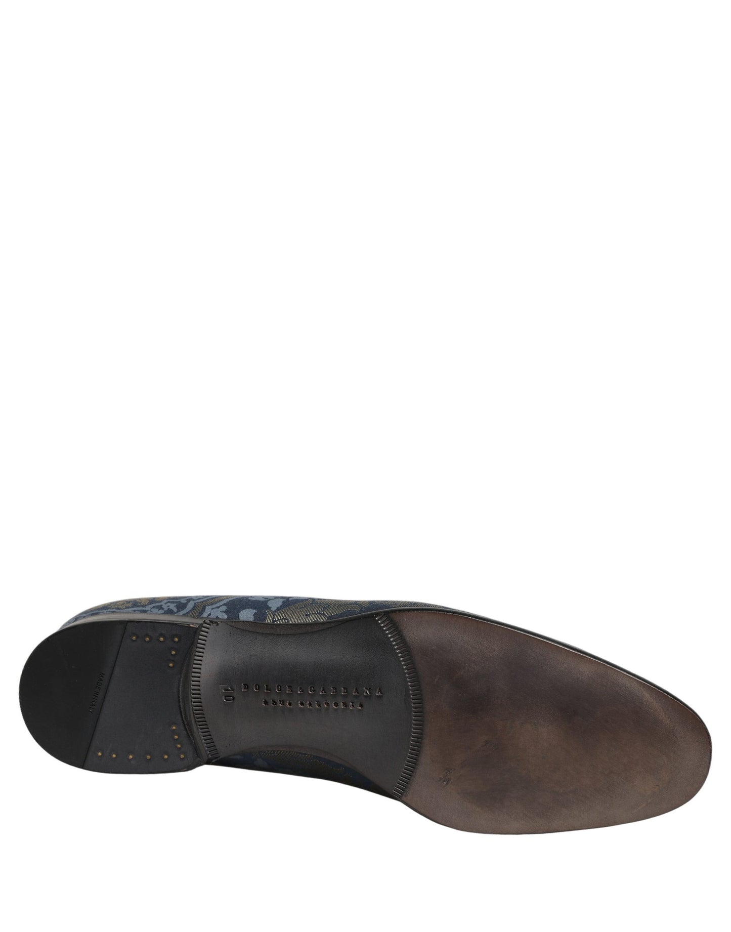 Chaussures Loafers Dolce & Gabbana en Brocart Floral Bleu