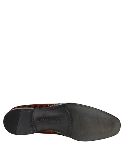 Zapatos mocasines sin cordones Dolce & Gabbana con estampado de león multicolor