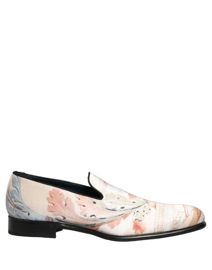 Mocasines Dolce & Gabbana Blancos Estampado Floral Vestido Zapatos